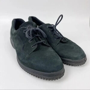 ECCO Soft Black Suede Lace Up Sneakers Sz 41